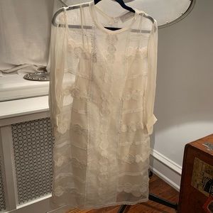 Anthropologie Lace Knee Length Dress